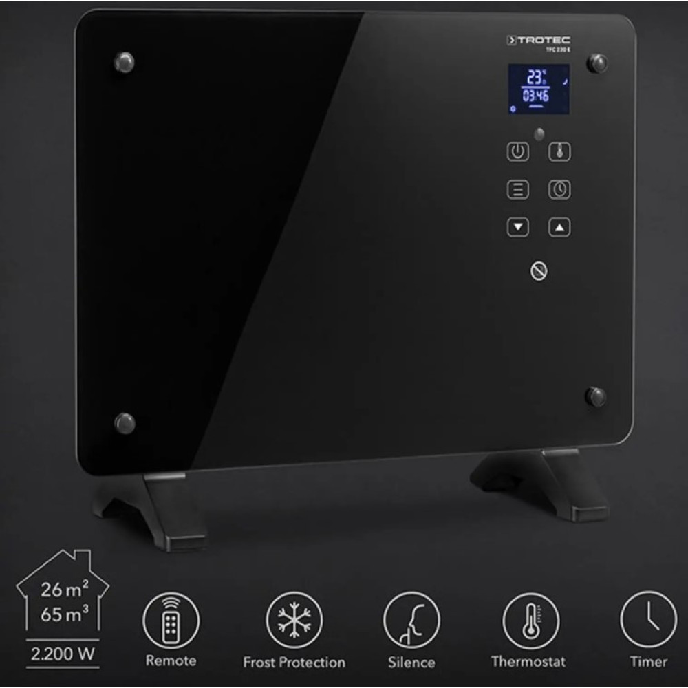Тепловентилятор керамический Trotec TFC 220 E 2200W Black (1410000690)