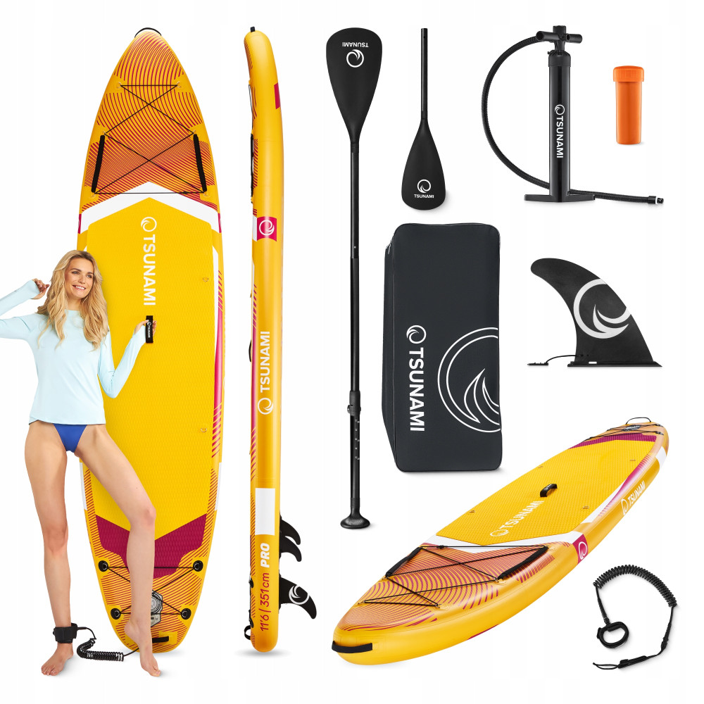 Надувная SUP доска TSUNAMI PRO 350 см с веслом T11 (P-5905973405584)