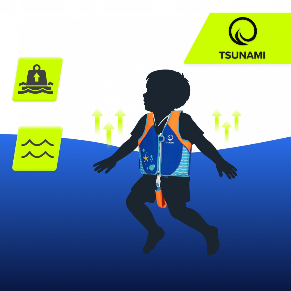 Жилет для плавания TSUNAMI детский 2-3 лет Blue (P-5905973406758)