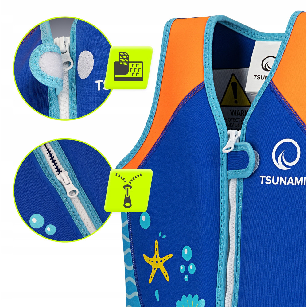 Жилет для плавания TSUNAMI детский 2-3 лет Blue (P-5905973406758)