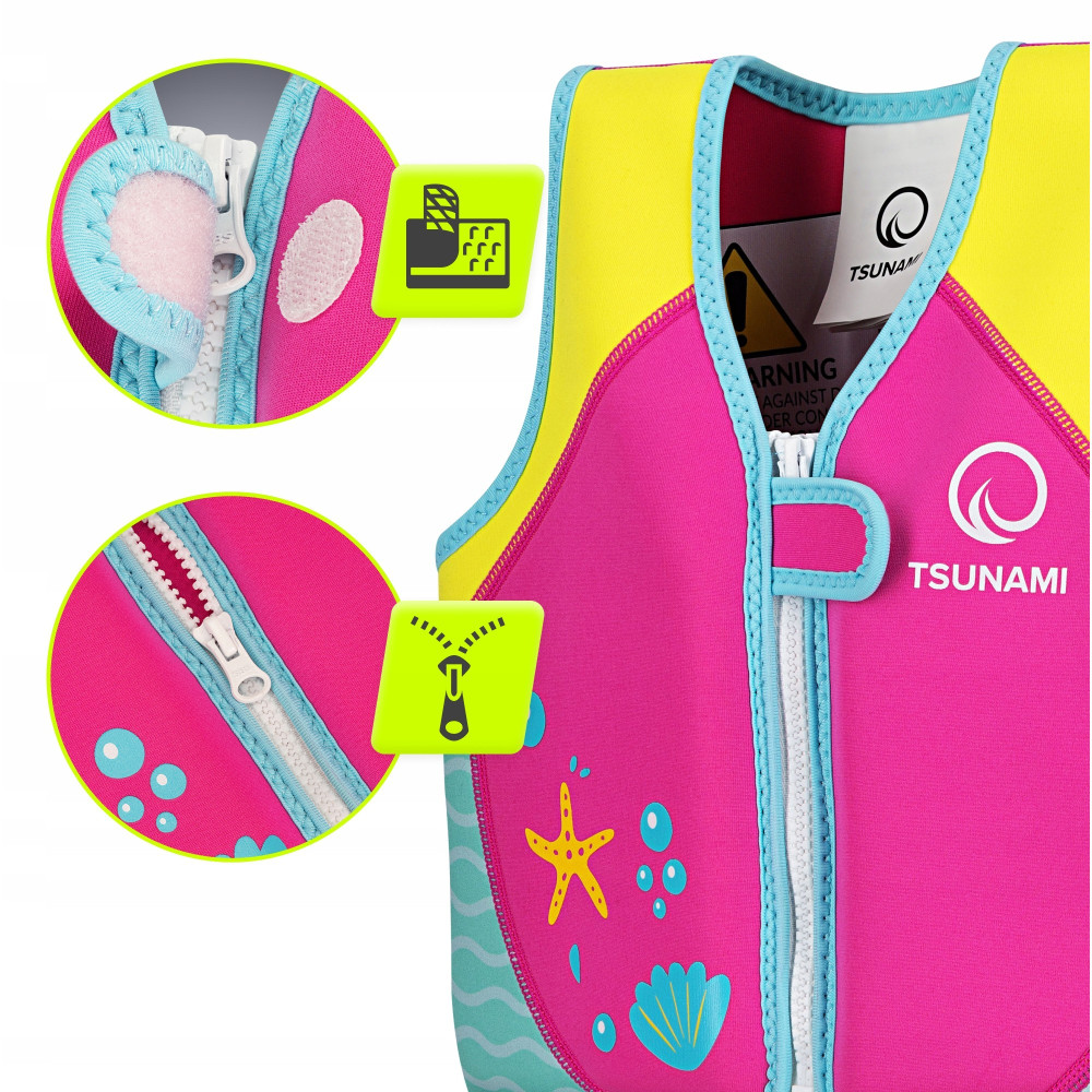 Жилет для плавания TSUNAMI детский 3-6 лет Pink (P-5905973406765)