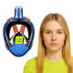 Маска для снорклинга TSUNAMI полнолицевая, со складной трубкой Size S/M Blue (P-5905973405454)