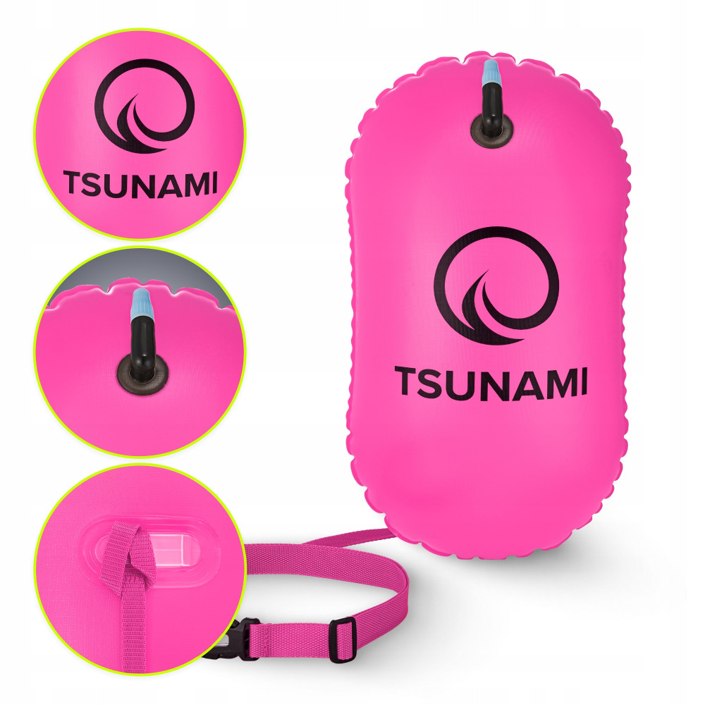 Буй для плавания TSUNAMI Basic надувной Pink (P-5907739314079)