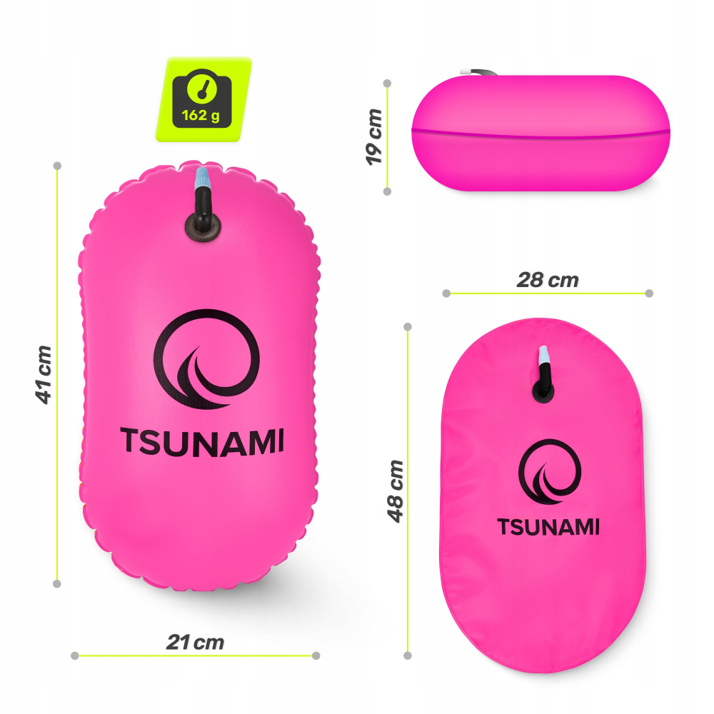 Буй для плавания TSUNAMI Basic надувной Pink (P-5907739314079)