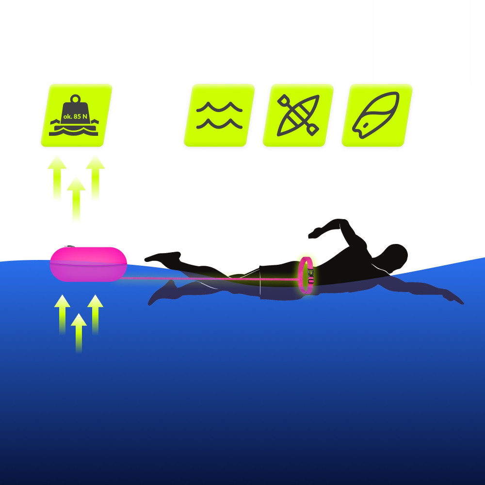 Буй для плавания TSUNAMI Basic надувной Pink (P-5907739314079)