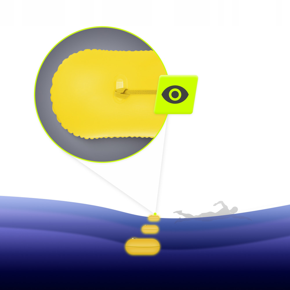 Буй для плавания TSUNAMI Basic надувной желтый (P-5907739316806)