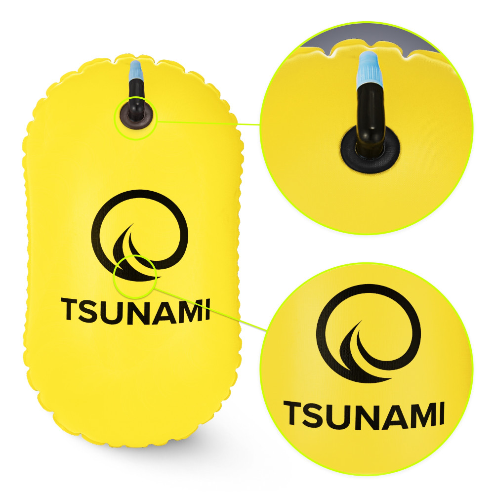 Буй для плавания TSUNAMI Basic надувной желтый (P-5907739316806)