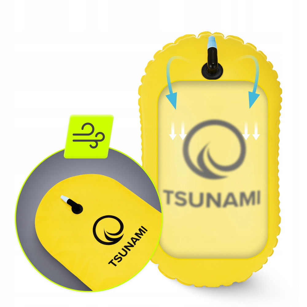 Буй для плавания TSUNAMI Basic надувной желтый (P-5907739316806)