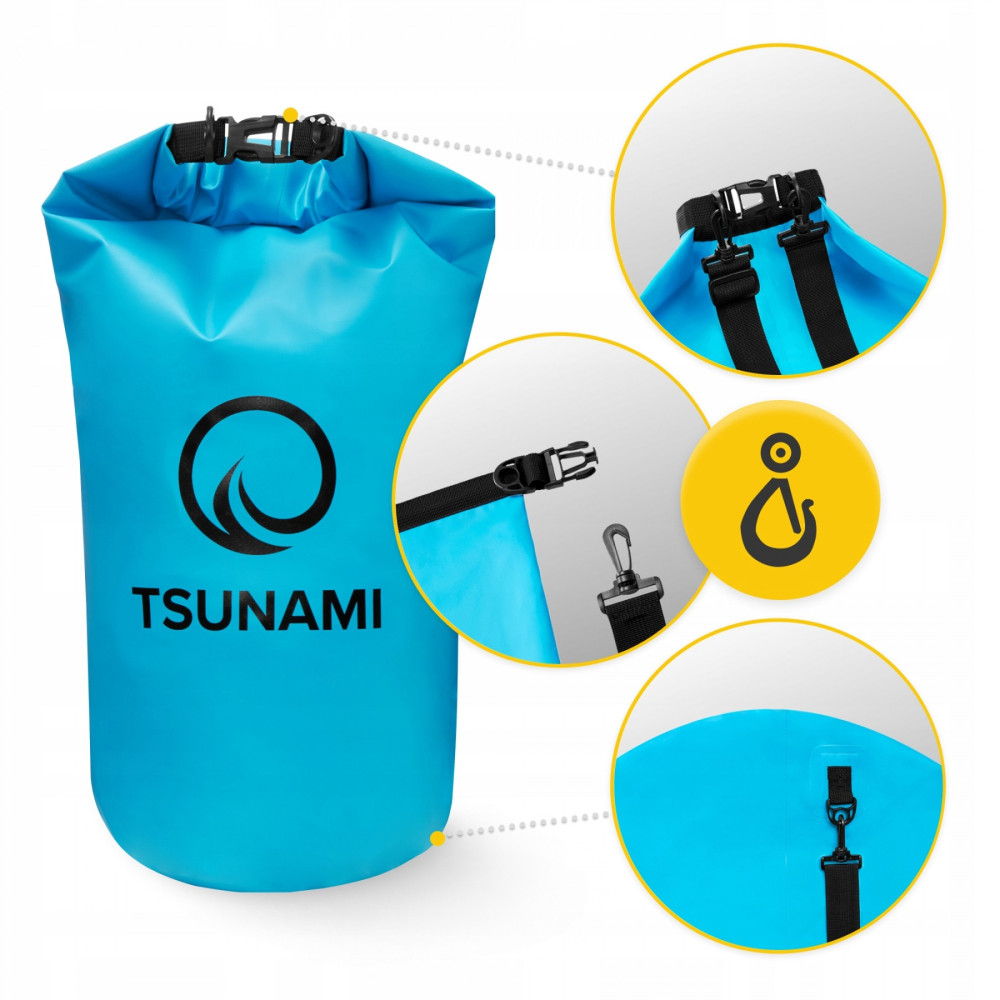 Гермомішок TSUNAMI Dry Pack 20 л водозахисний TS015 (P-5905973400022)