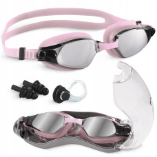 Очки для плавания TSUNAMI Anti-Fog 3 в 1 чехол, беруши и зажим для носа Pink (P-5905973401777)