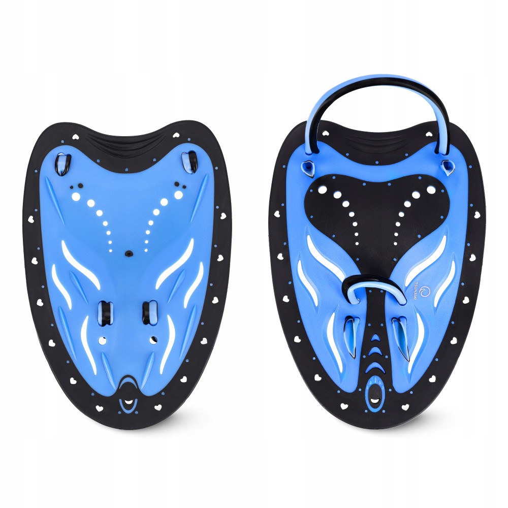 Лопатки для плавания в бассейне TSUNAMI Swimming Paddles 2 шт Black/Blue (P-5905973405355)