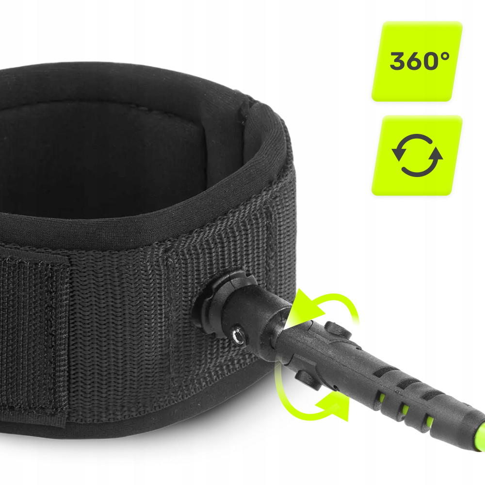 Лиш страховочный для доски TSUNAMI SUP-Leash Black/Green (P-5907739316479)