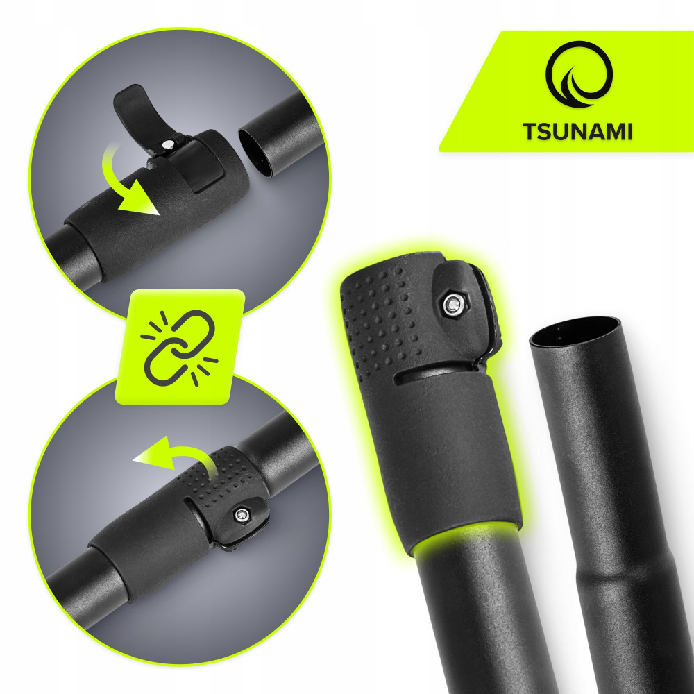 Весло для SUP доски TSUNAMI 2 в 1 160-225 см регулируемое, сложное Black (P-5907739316431)