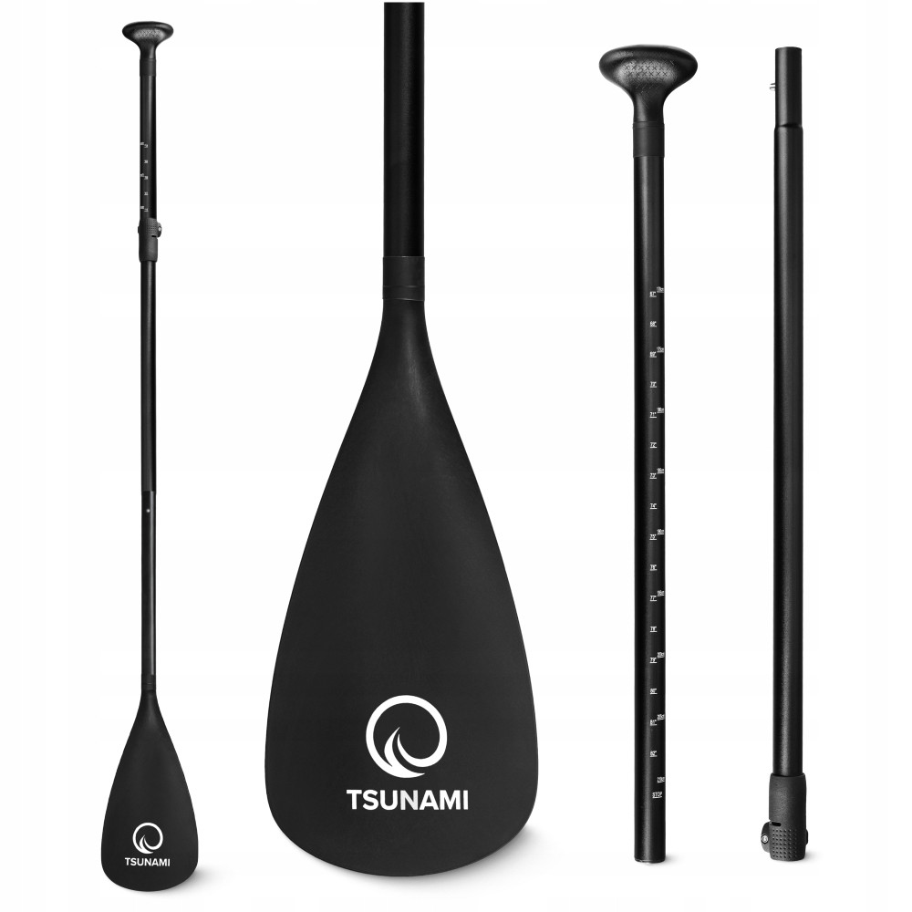 Весло для SUP дошки TSUNAMI 160-215 см регульоване, складне Black (P-5907739316462)