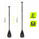 Весло для SUP дошки TSUNAMI 160-215 см регульоване, складне Black (P-5907739316462)