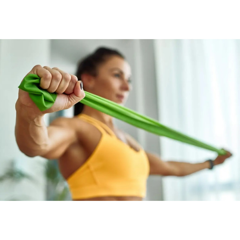 Лента для фитнеса и реабилитации U-POWEX Fitness band 0.5мм. (9.1 кг) Green (UP_1007_Green)