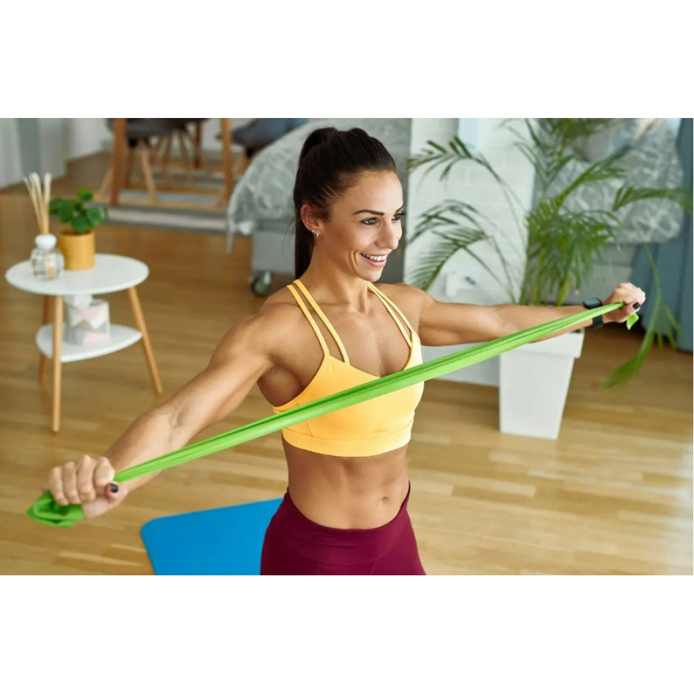 Лента для фитнеса и реабилитации U-POWEX Fitness band 0.5мм. (9.1 кг) Green (UP_1007_Green)