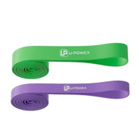 Резинові петлі для тренувань U-Powex UP_1072 Power Band набір 2 шт Purple/Green (16-57kg) (UP_1072_2in_P/G)