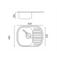 Кухонна мийка ULA 7704 U Satin (ULA7704SAT08)