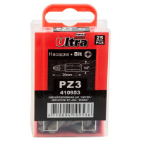 Набір біт Ultra PZ3×25мм 1/4" 25шт S2 (пласт кейс) 4010602