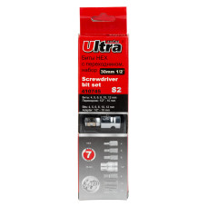 Набор бит Ultra HEX 1/2" 7шт S2 (слой кейс) 4013202