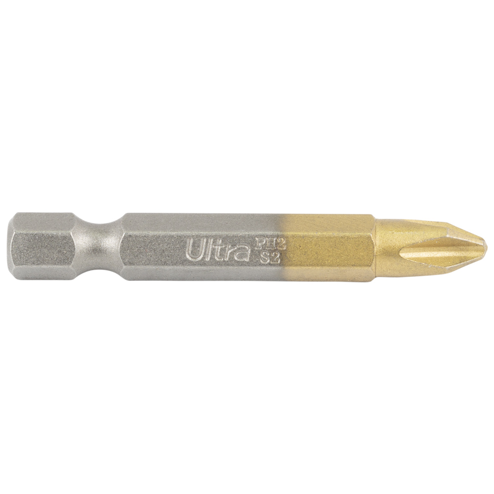 Набір біт Ultra PH2×50мм ¼" 10шт S2 TIN (блістер) 4014212