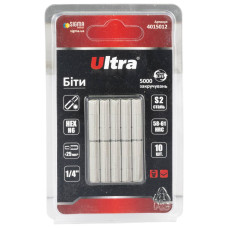 Набор бит Ultra HEX 6×25мм ¼" 10шт S2 (блистер) 4015012