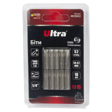 Набор бит Ultra TORX-proof 40×25мм ¼" 10шт S2 (блистер) 4015812
