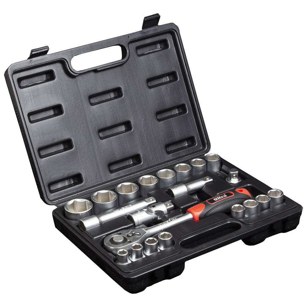 Набор торцевых насадок Ultra 1/2" 21 шт CrV Taiwan (6003062)