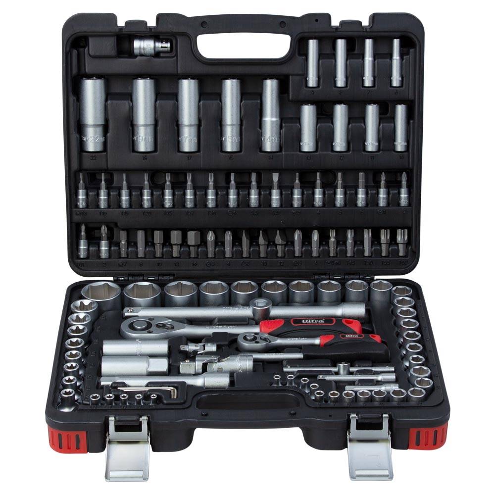 Набор торцевых насадок и бит Ultra 1/4", 1/2" 108 шт CrV Taiwan (6003132)