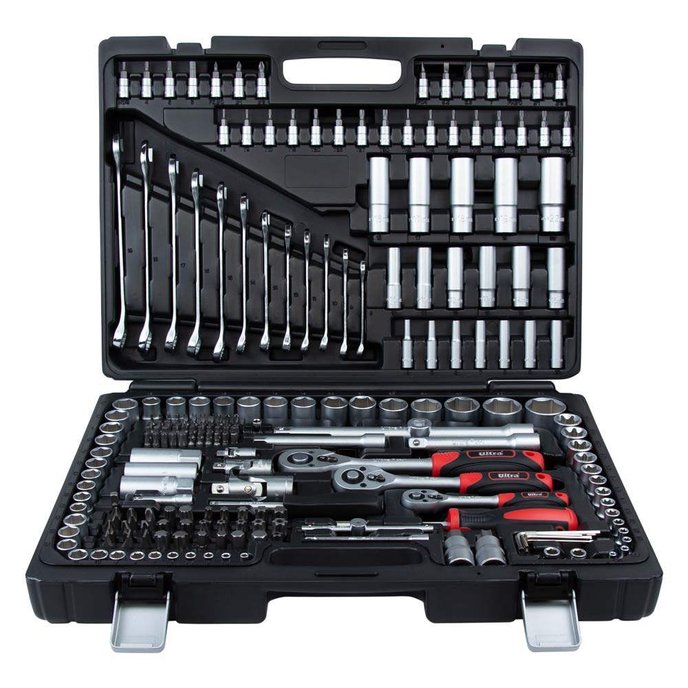 Набір насадок торцевих і біт Ultra 1/4", 3/8", 1/2" 216 шт CrV Taiwan (6003262)