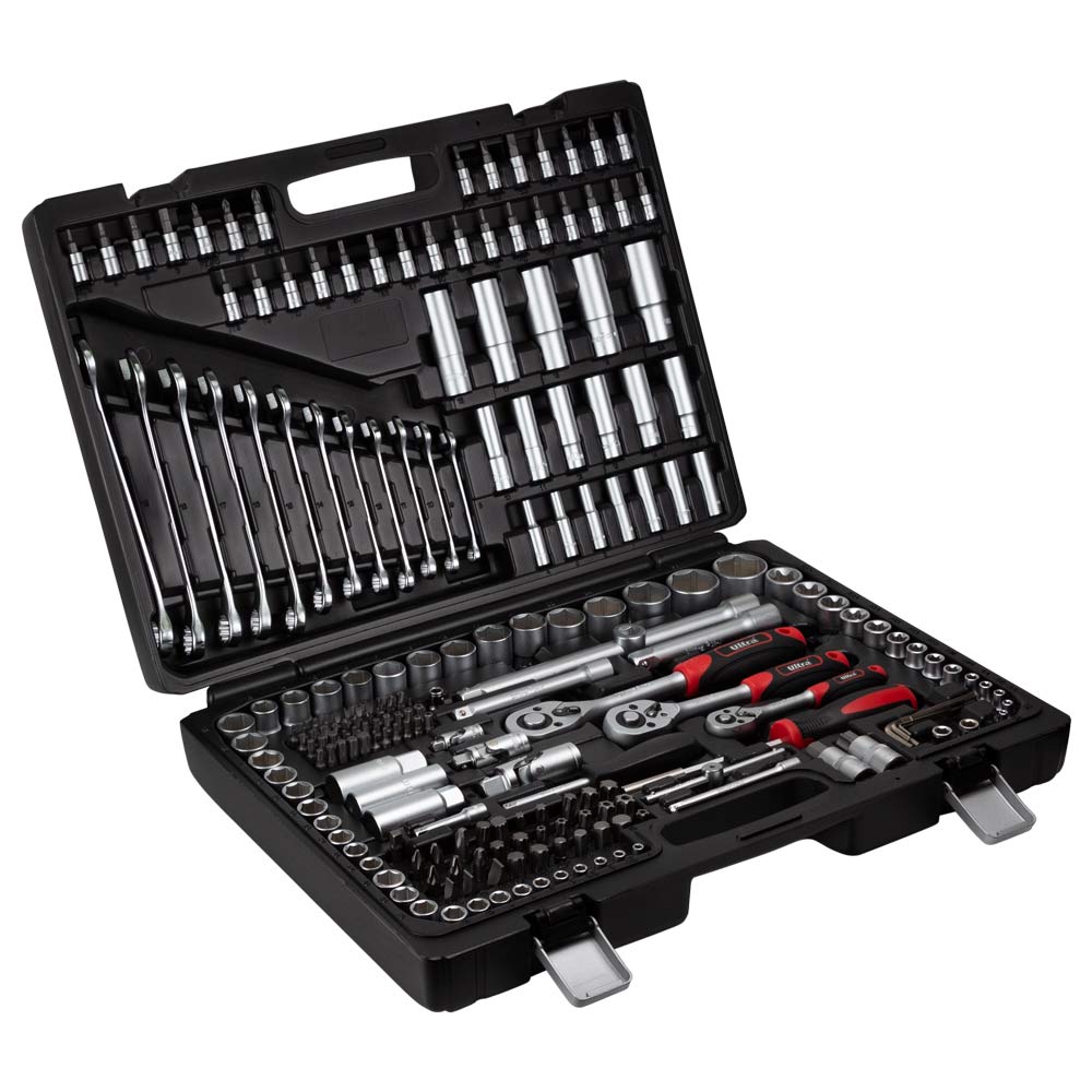 Набір насадок торцевих і біт Ultra 1/4", 3/8", 1/2" 216 шт CrV Taiwan (6003262)