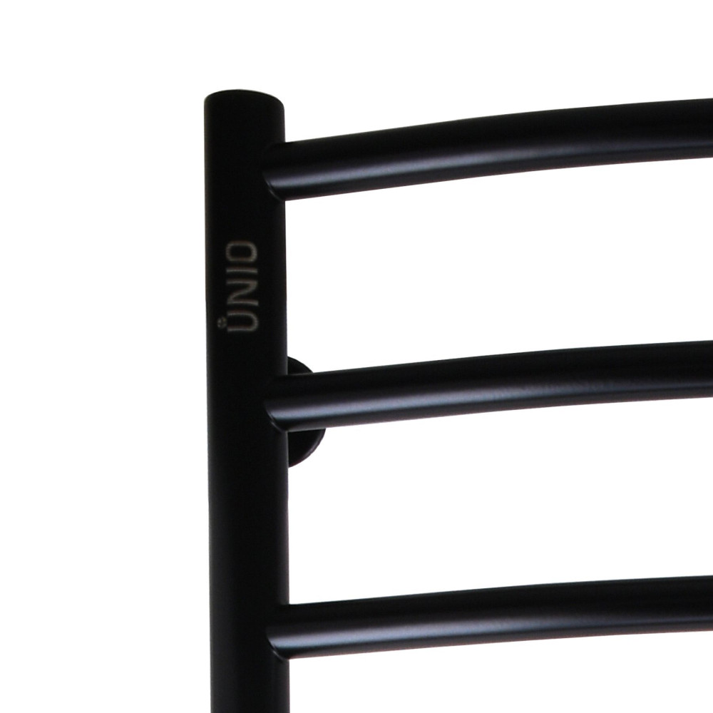 Рушникосушарка UNIO LDE W 1200-500-12 BLK Драбинка Дуга Еліт чорна (21553)