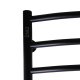 Рушникосушарка UNIO LDE W 1200-500-12 BLK Драбинка Дуга Еліт чорна (21553)