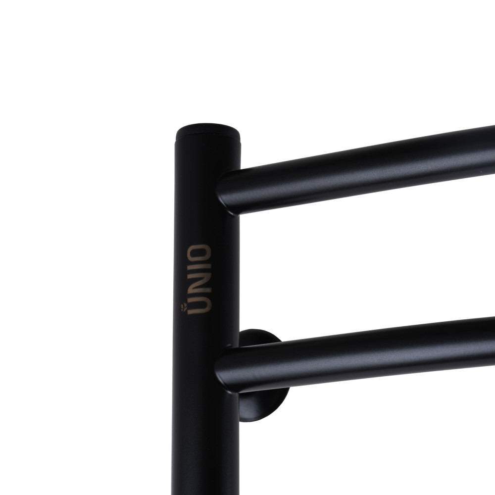 Рушникосушарка UNIO LDE EL 1200-500-12 BLK Драбинка Дуга Еліт чорна (21554)