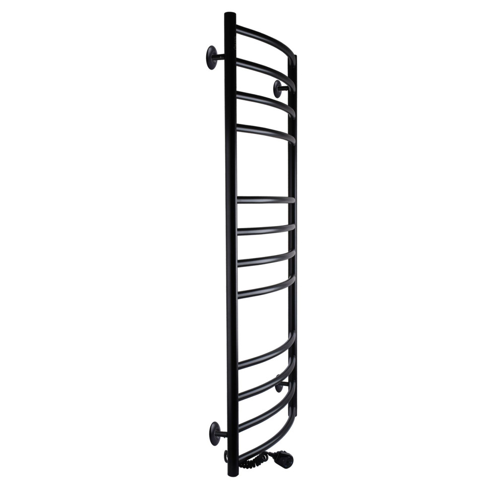 Рушникосушарка UNIO LDE EL 1200-500-12 BLK Драбинка Дуга Еліт чорна (21554)