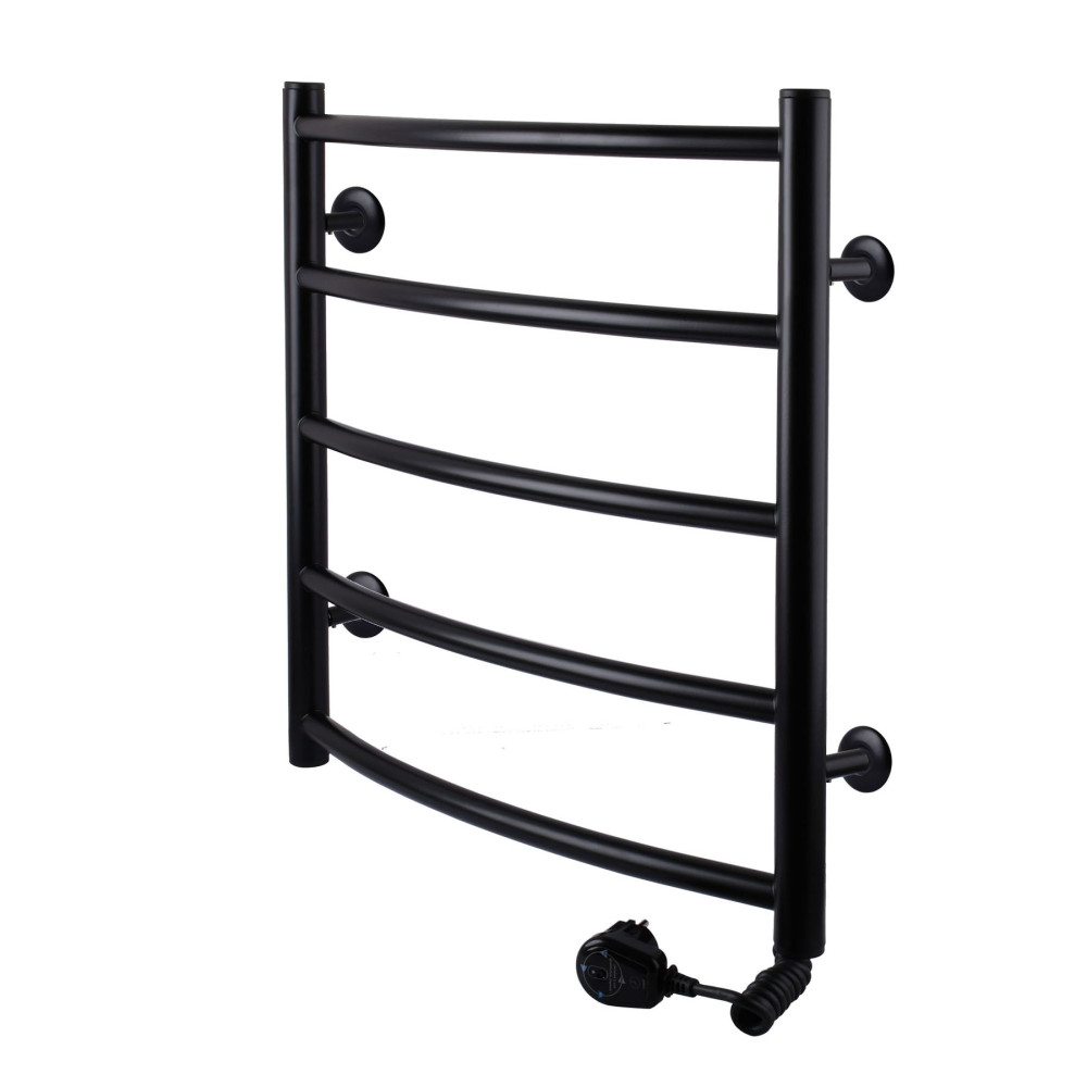 Рушникосушарка UNIO LD ER 500-500-5 BLK Драбинка Дуга електро чорна (21667)