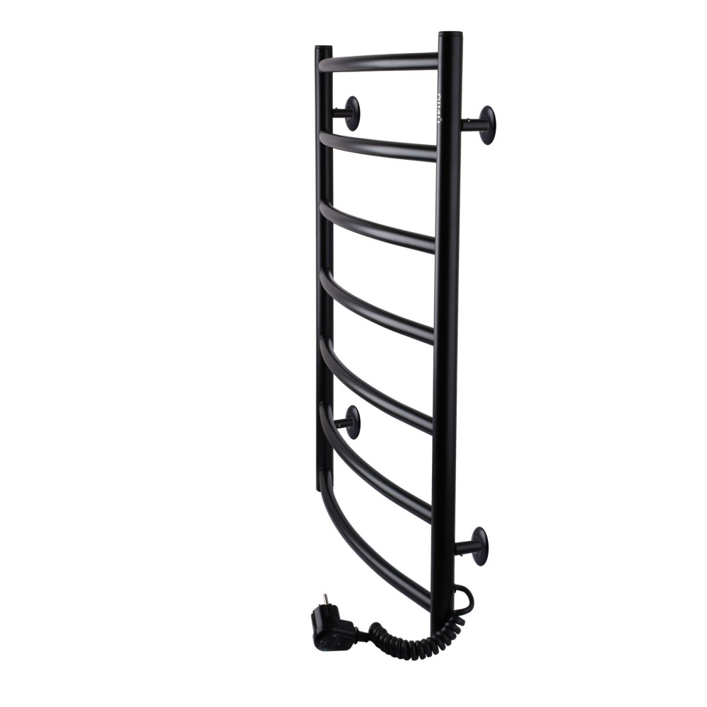 Рушникосушарка UNIO LD ER 700-500-7 BLK Драбинка Дуга електро чорна (21669)
