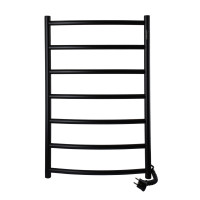 Рушникосушарка UNIO LD ER 700-500-7 BLK Драбинка Дуга електро чорна (21669)