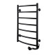 Рушникосушарка UNIO LD ER 700-500-7 BLK Драбинка Дуга електро чорна (21669)