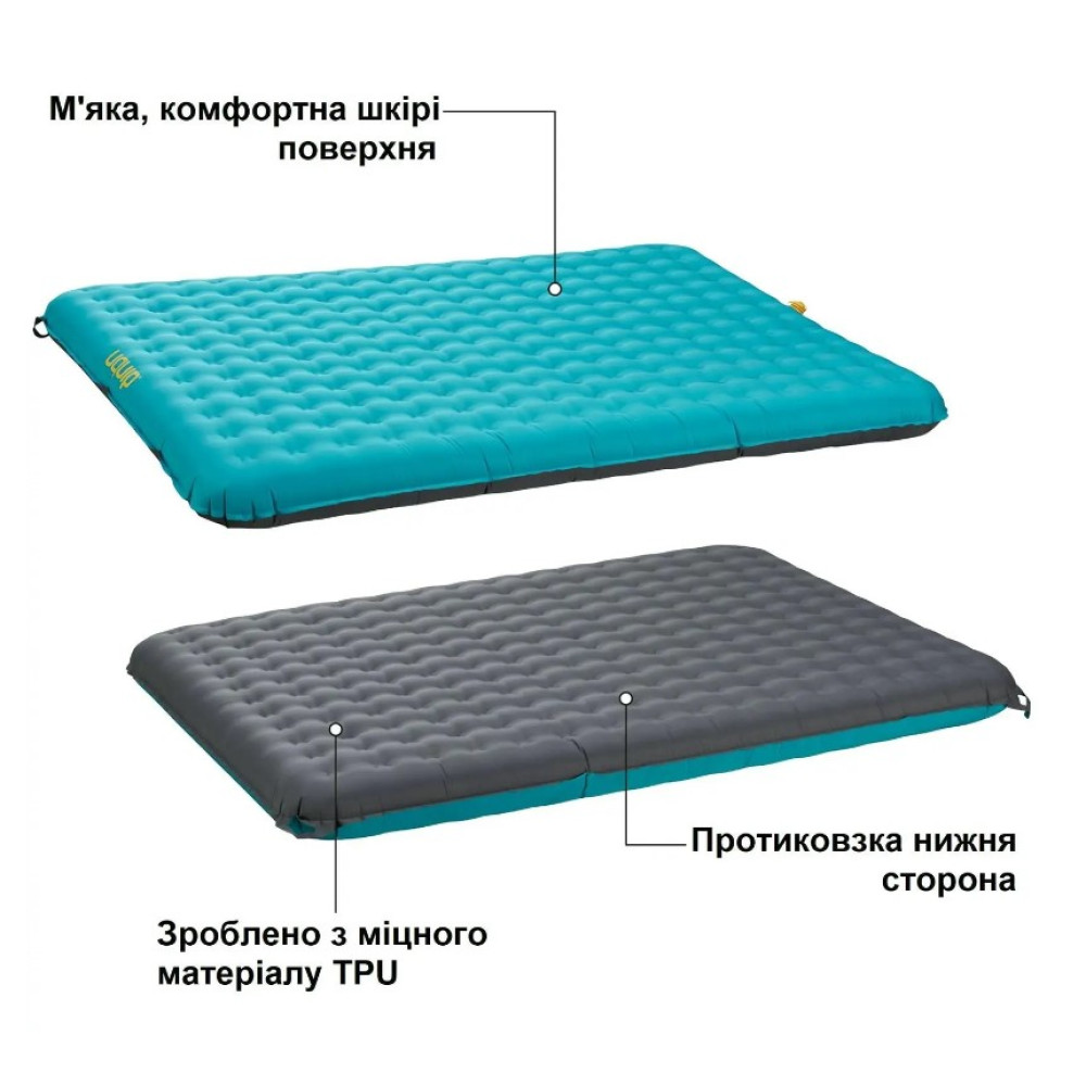 Матрац надувний Uquip Betty Double Petrol/Grey (243108) (DAS302766)