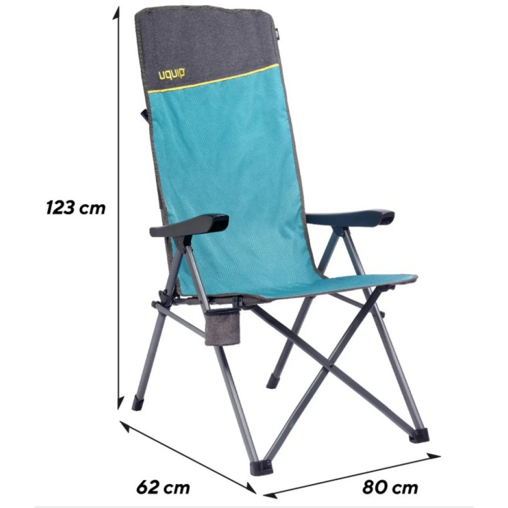 Крісло розкладне Uquip Justy XL Blue/Grey (244037) (DAS303232)