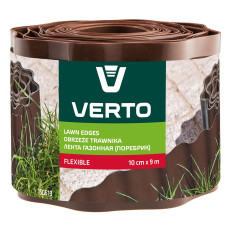 Газонный бордюр Verto 10x900 см Коричневый 15G513