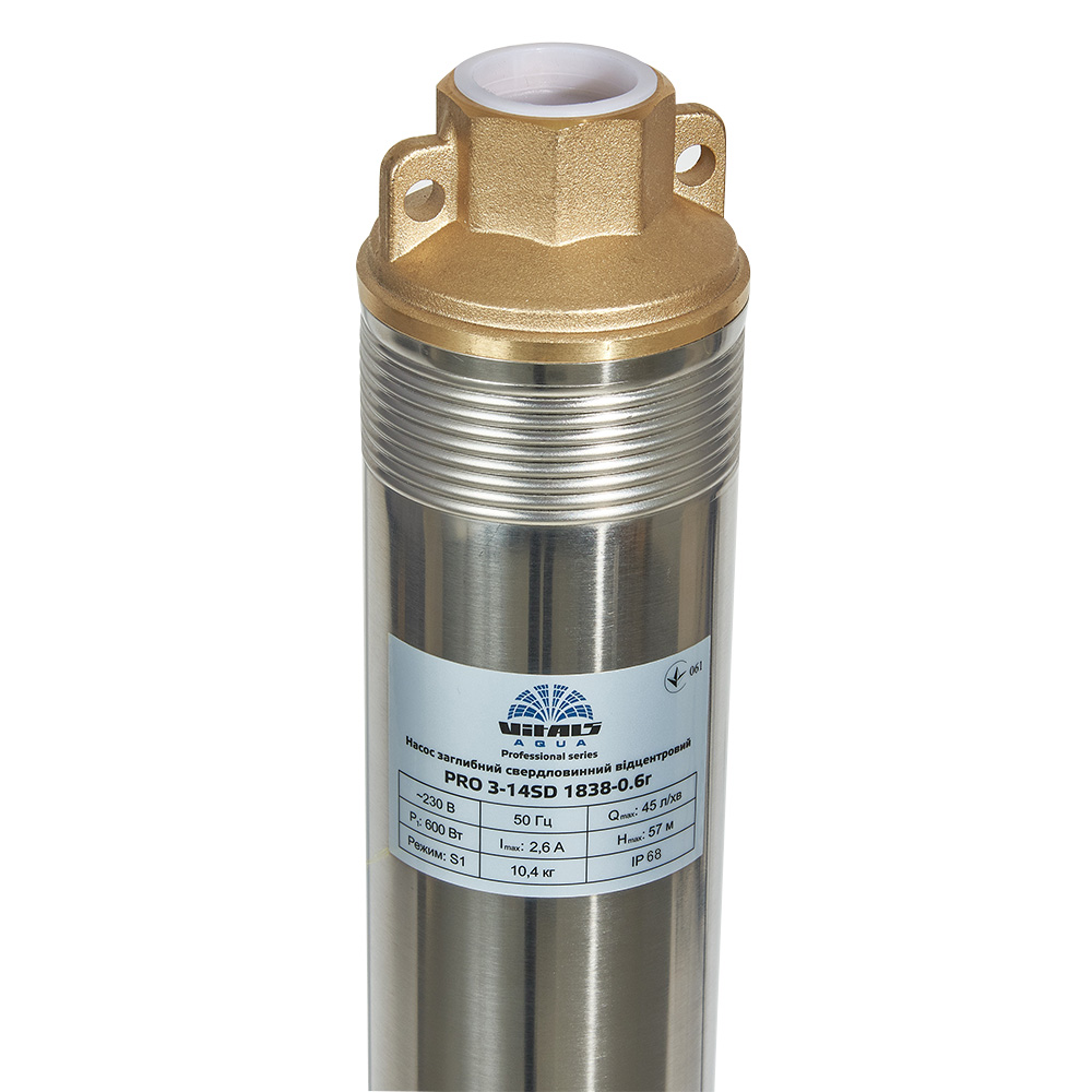 Свердловинний насос Vitals Aqua PRO 3-14SD 1838-0.6r