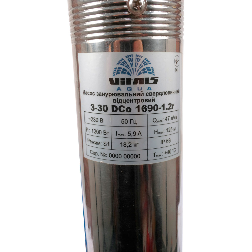 Свердловинний насос Vitals Aqua 3-30DCo 1690-1.2r