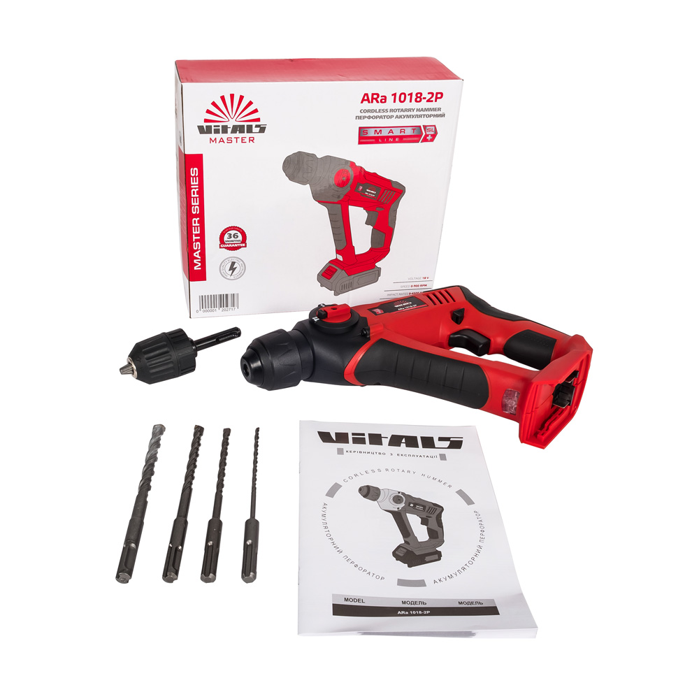 Перфоратор акумуляторний Vitals Master ARa 1018-2P SmartLine без АКБ та ЗП