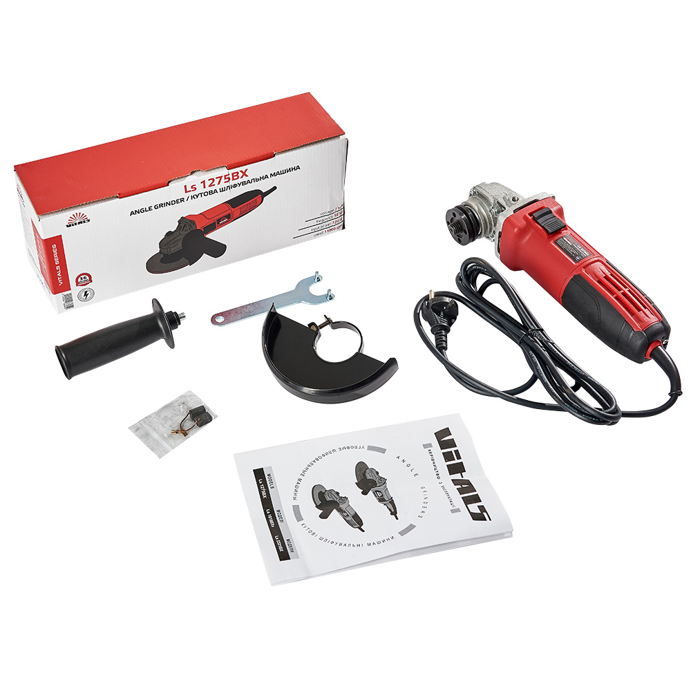Кутова шліфувальна машина Vitals Ls1275BX