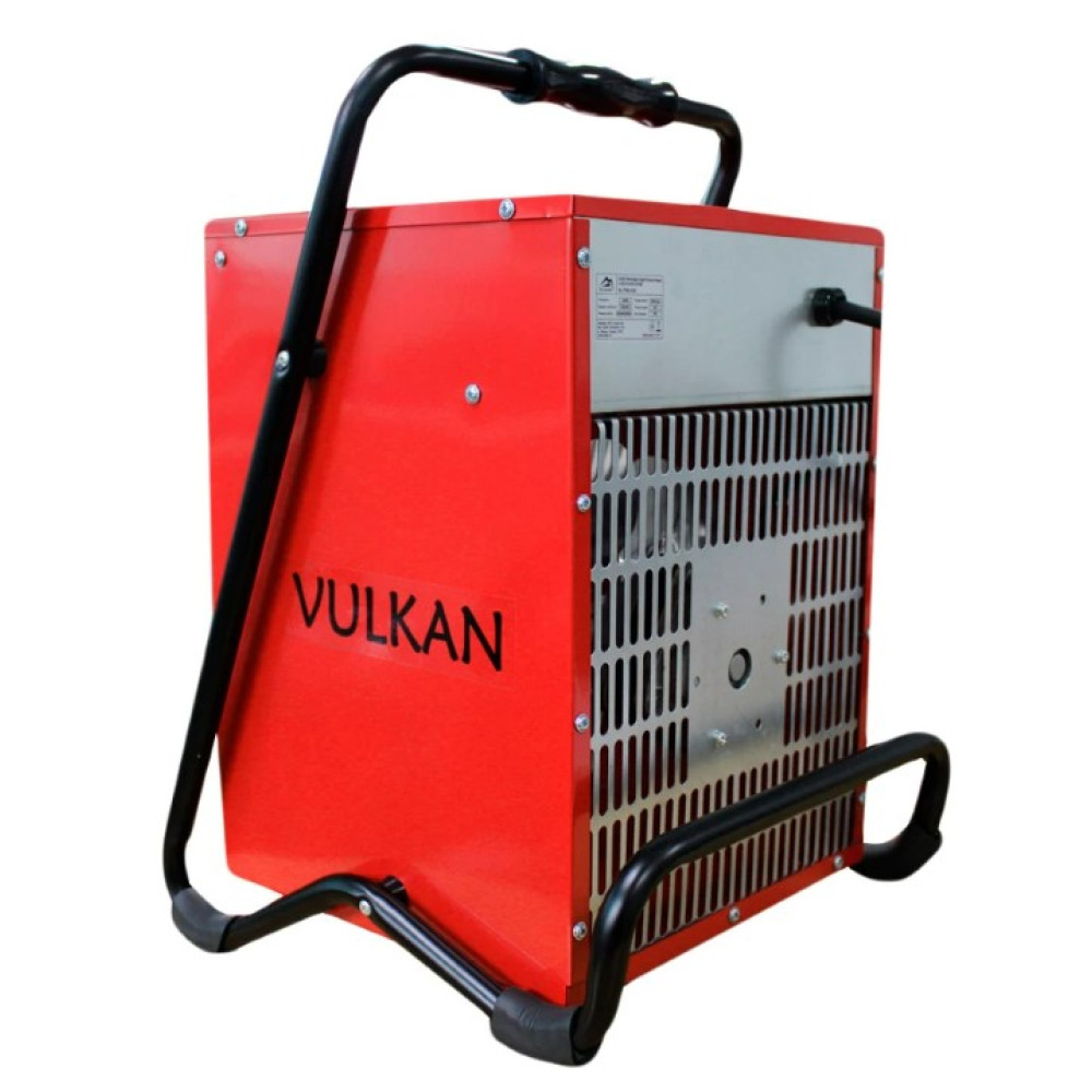 Електричний тепловентилятор Vulkan 3,3 кВт, площа обігріву 25 кв.м., червоний, підлоговий, (SL-TSE-33C)