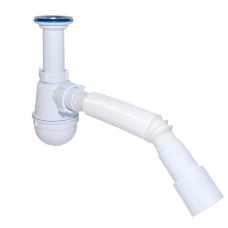 Сифон Waterstal А-40029 для мийки 1 1/2″ з гофрою