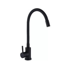 Смеситель для кухни WEZER с гибким изливом EKO4E-01-BLACK